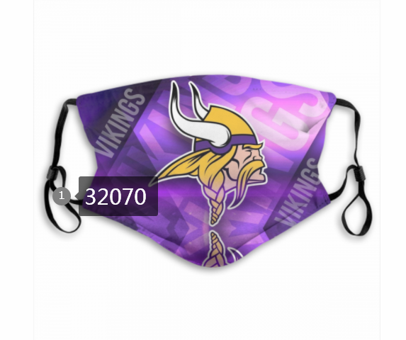 NFL 2020 Minnesota Vikings #100 Dust mask with filter->nfl dust mask->Sports Accessory